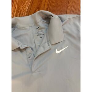 NIKE GOLF Gray Dri Fit Polo Size Large
